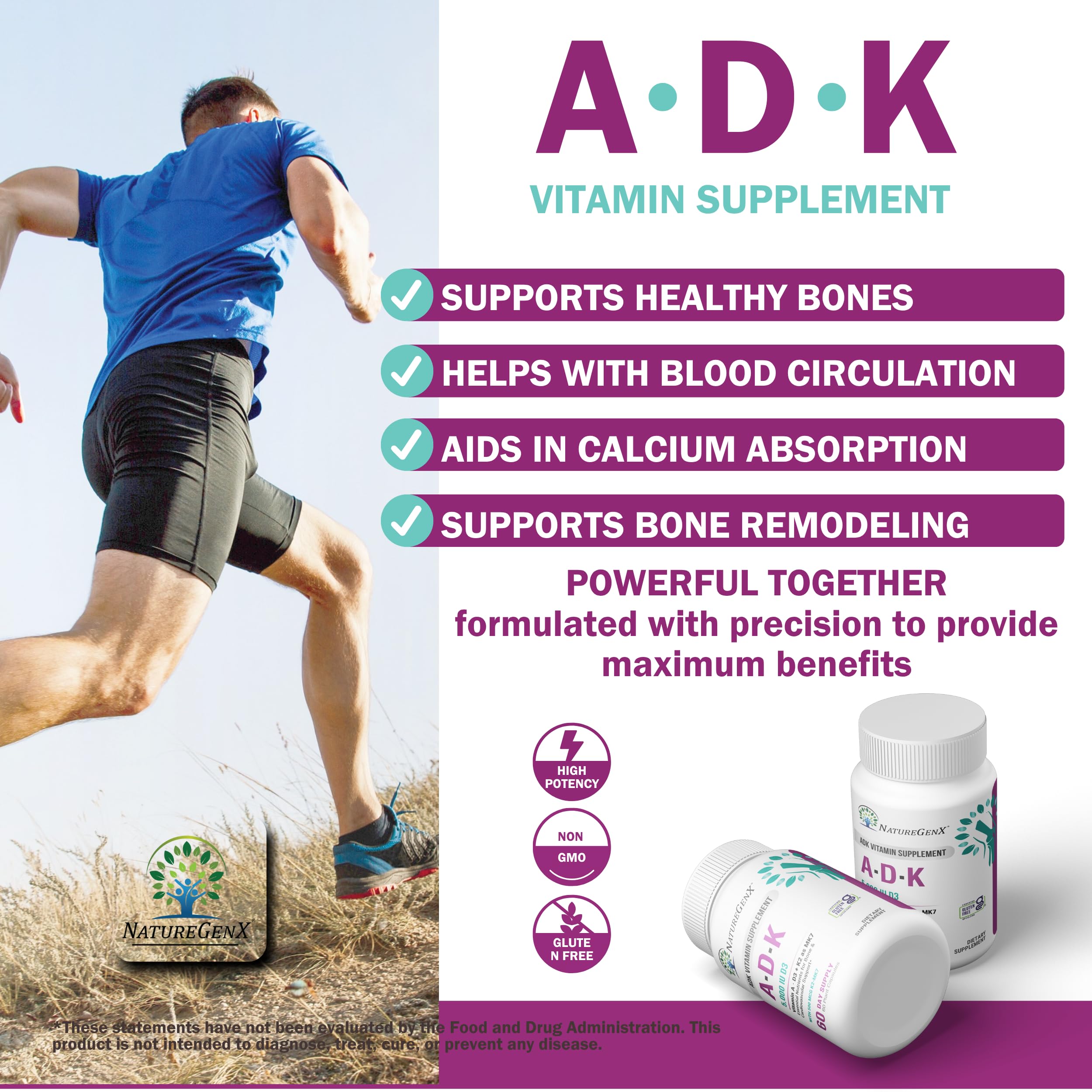 NatureGenX ADK vitamine – emballage-principal: emballage robuste, idéal pour le voyage.