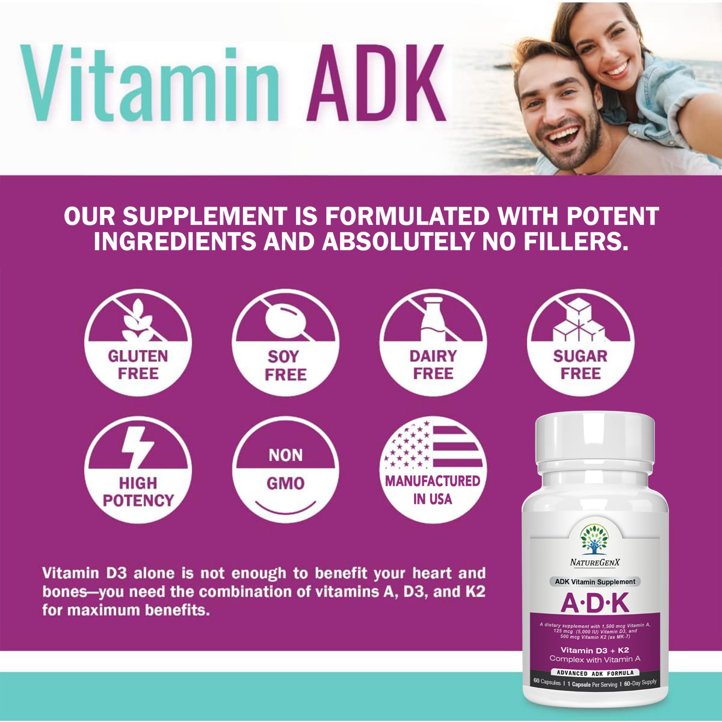 NatureGenX ADK vitamine – usage-quotidien: prise simple une fois par jour selon les conseils.