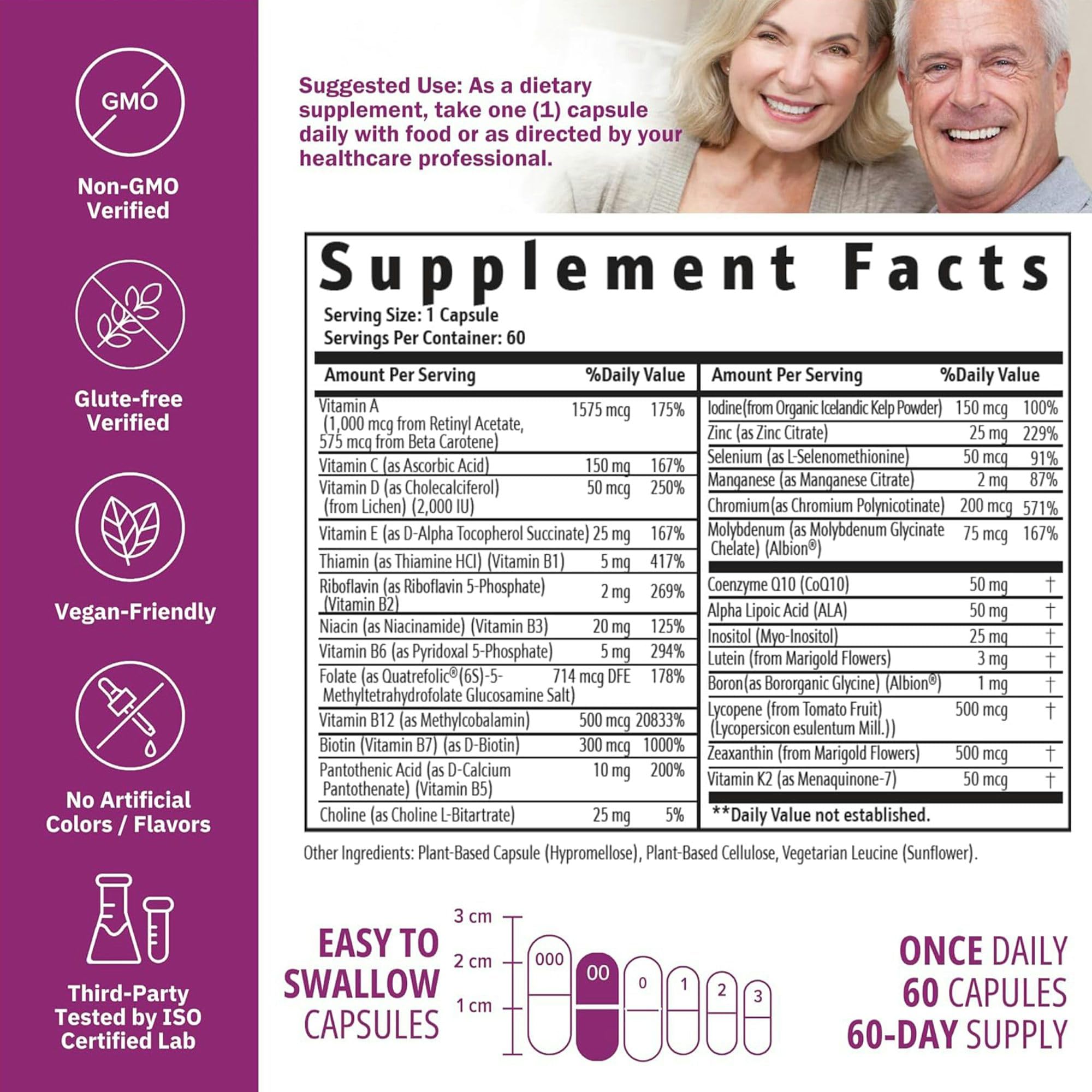 Schéma des nutriments clé s dans NatureGenX incluant les vitamines B méthylées.