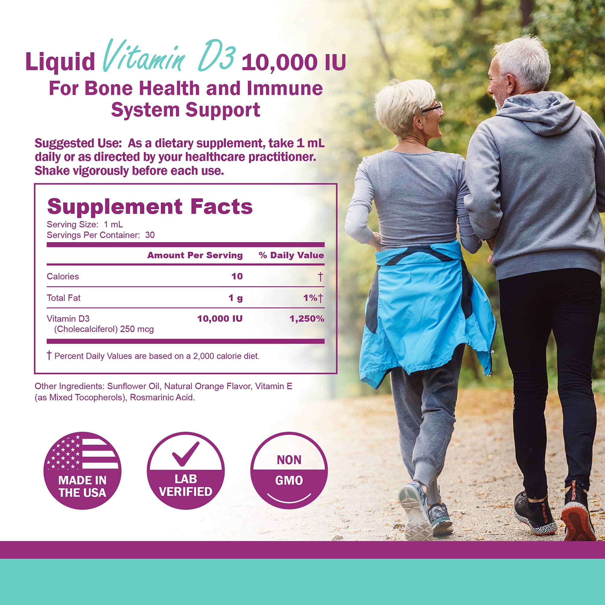 NatureGenX Vitamine D Drops : formulation vegan D3 10000 UI.