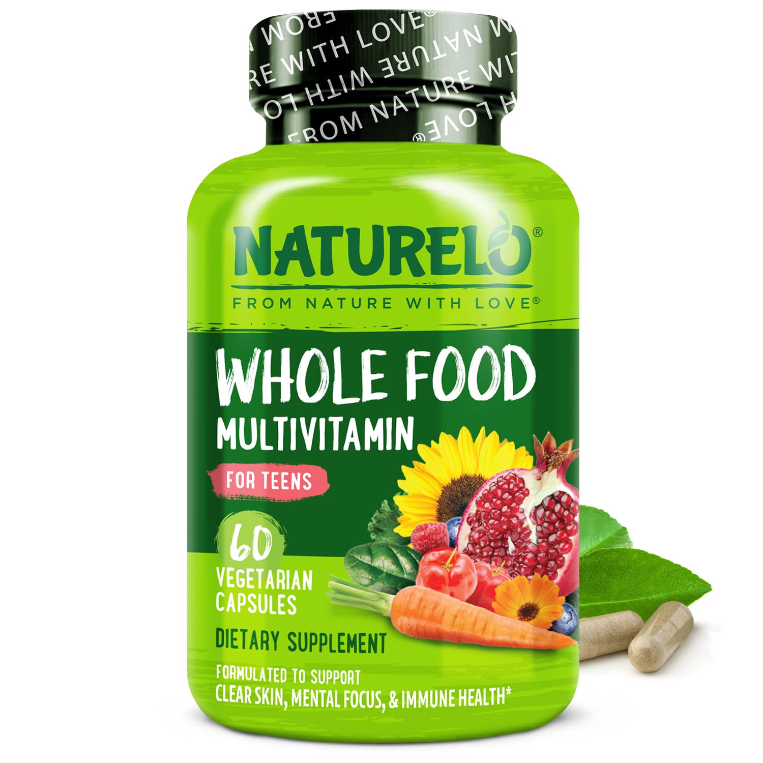 NATURELO Ado Multivitamines emballage clair pour adolescents.
