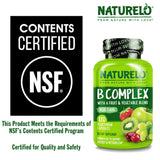 Naturelo B Complexe - mélange fruits et légumes: ingrédients d'origine biologique