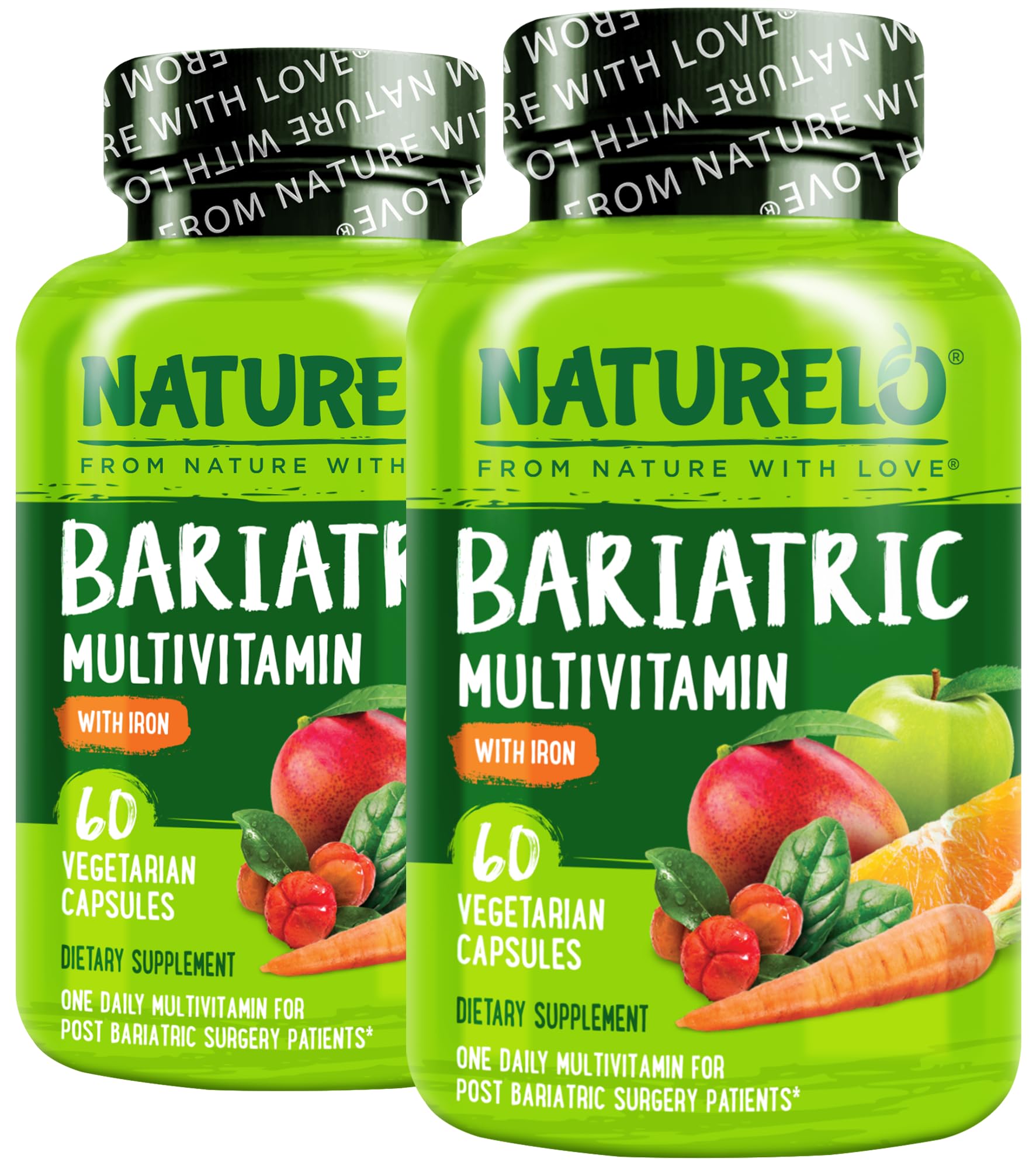Naturelo Bariatric : bouteille de capsules quotidiennes pour une nutrition complète.