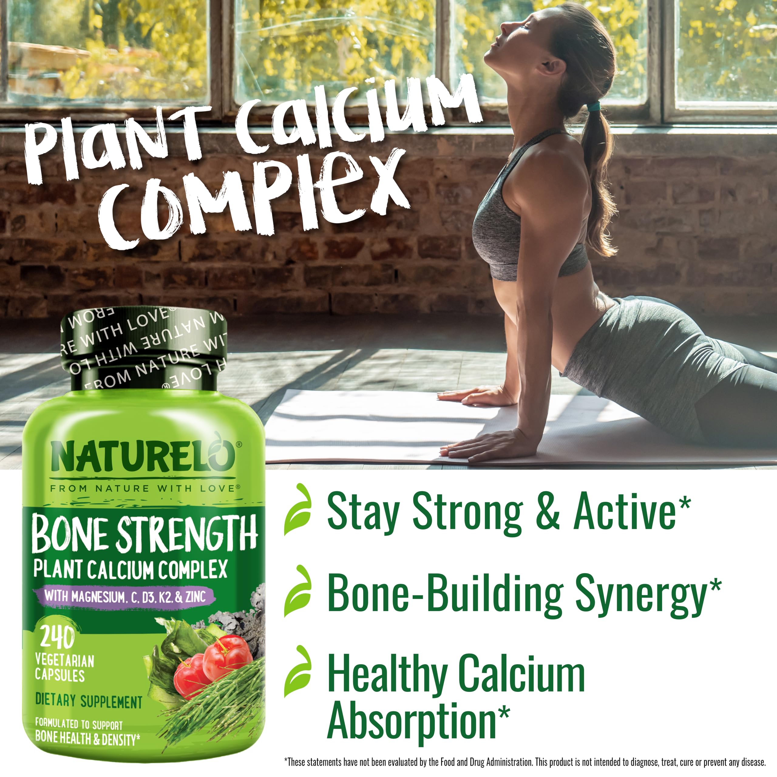 Naturelo calcium: gélules végétales faciles à avaler pour la routine quotidienne.