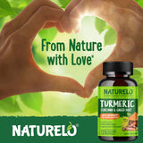 Naturelo Curcuminoïdes et Gingembre bio organique pour une composition naturelle.