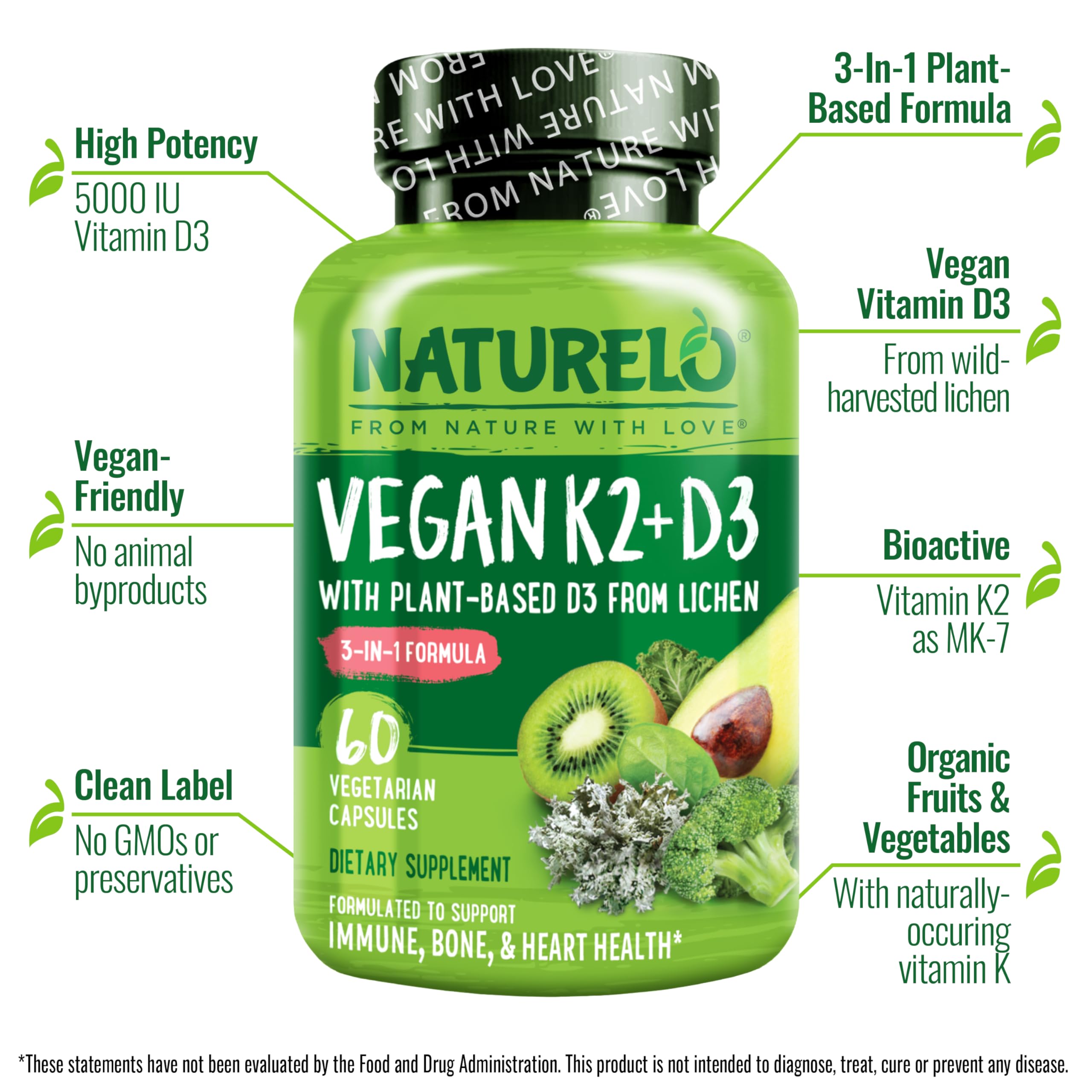 NATURELO D3 K2 — MK-7 actif pour meilleure biodisponibilité