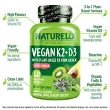 NATURELO D3 K2 — MK-7 actif pour meilleure biodisponibilité