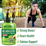 NATURELO D3 K2 — Capsules vegan faciles à avaler