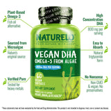 Gélules Naturelo DHA – ensemble prêt à emporter, soutien quotidien.