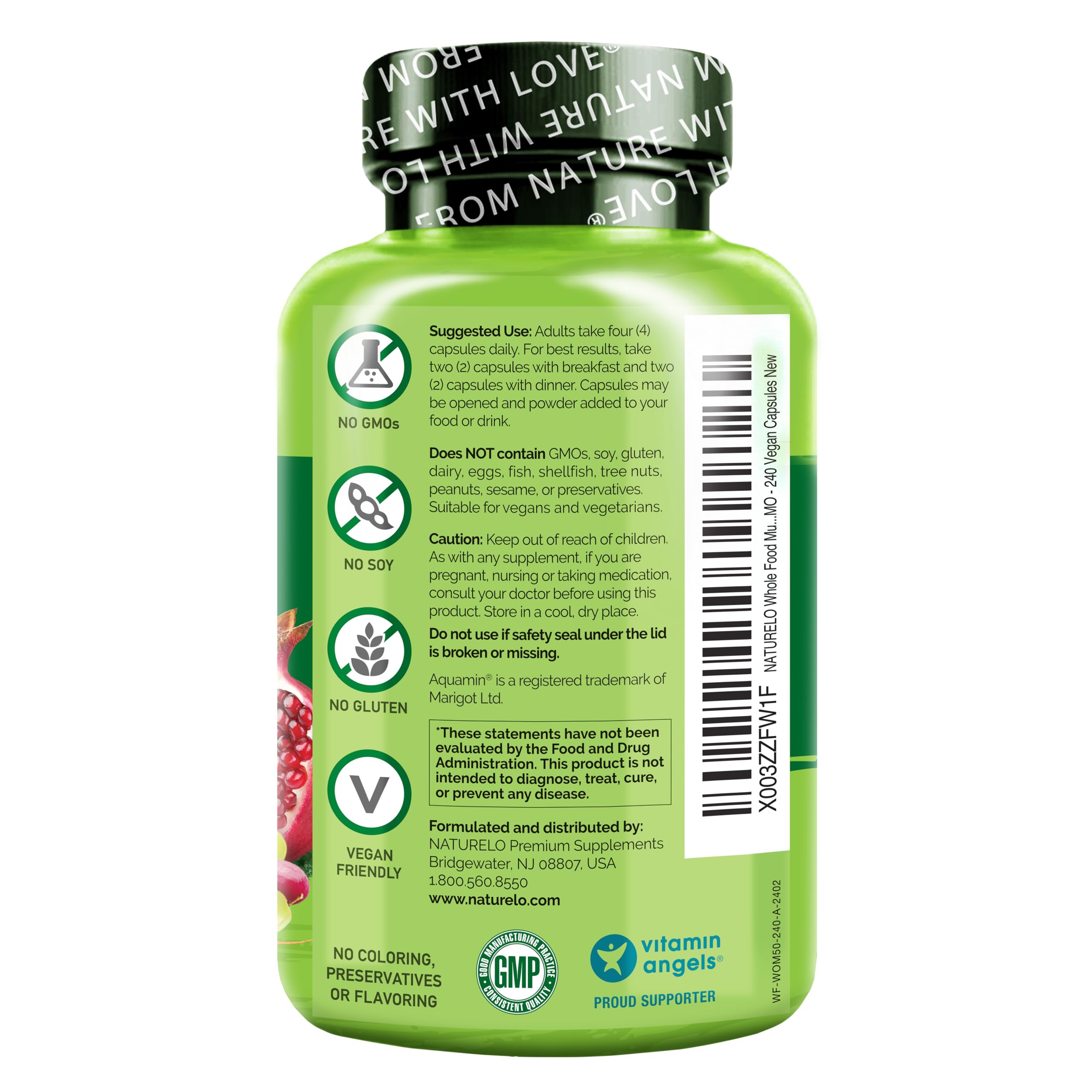 Naturelo – étiquetage clair et transparence sans OGM inspirant confiance.