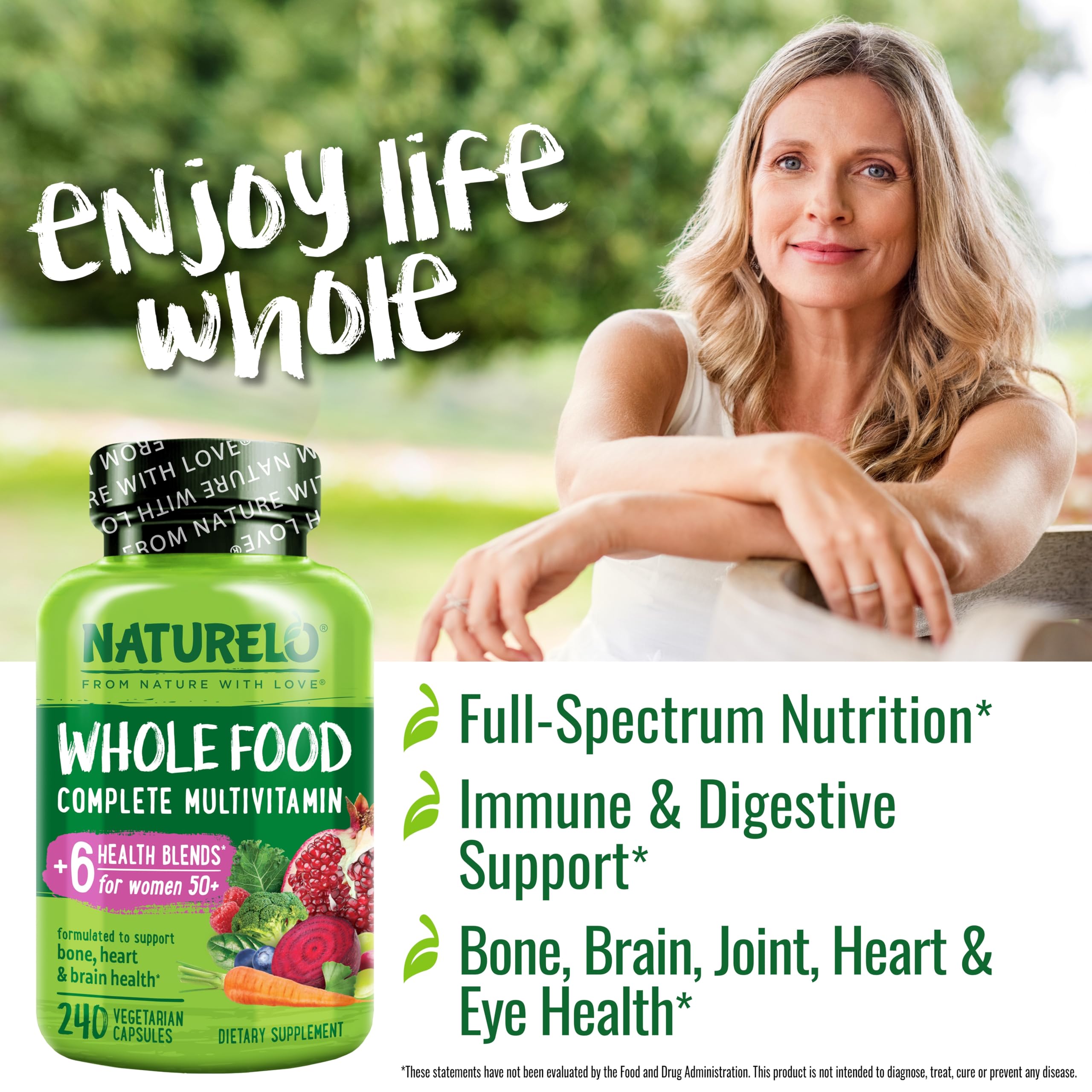 Naturelo – formule sans fer adaptée aux femmes 50+ et bien-être.