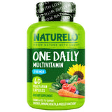 Naturelo Homme Multivitamines: bouteille de gélules véganes pour énergie quotidienne.