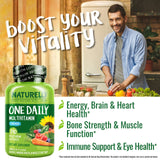 NATURELO multivitamines pour hommes – dose quotidienne prête à l’emploi pour routine simple.