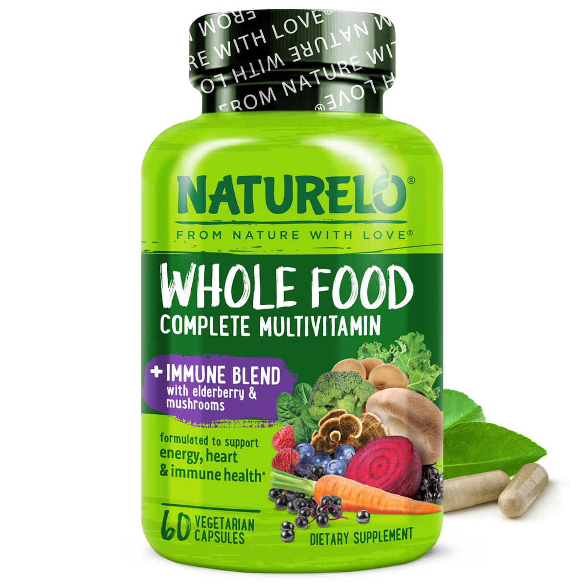 Bouteille Naturelo Multivitamine véganes prête à l’emploi.