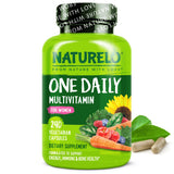 NATURELO Multivitamine Quotidienne pour femmes, bouteille en gros plan, énergie naturelle au quotidien