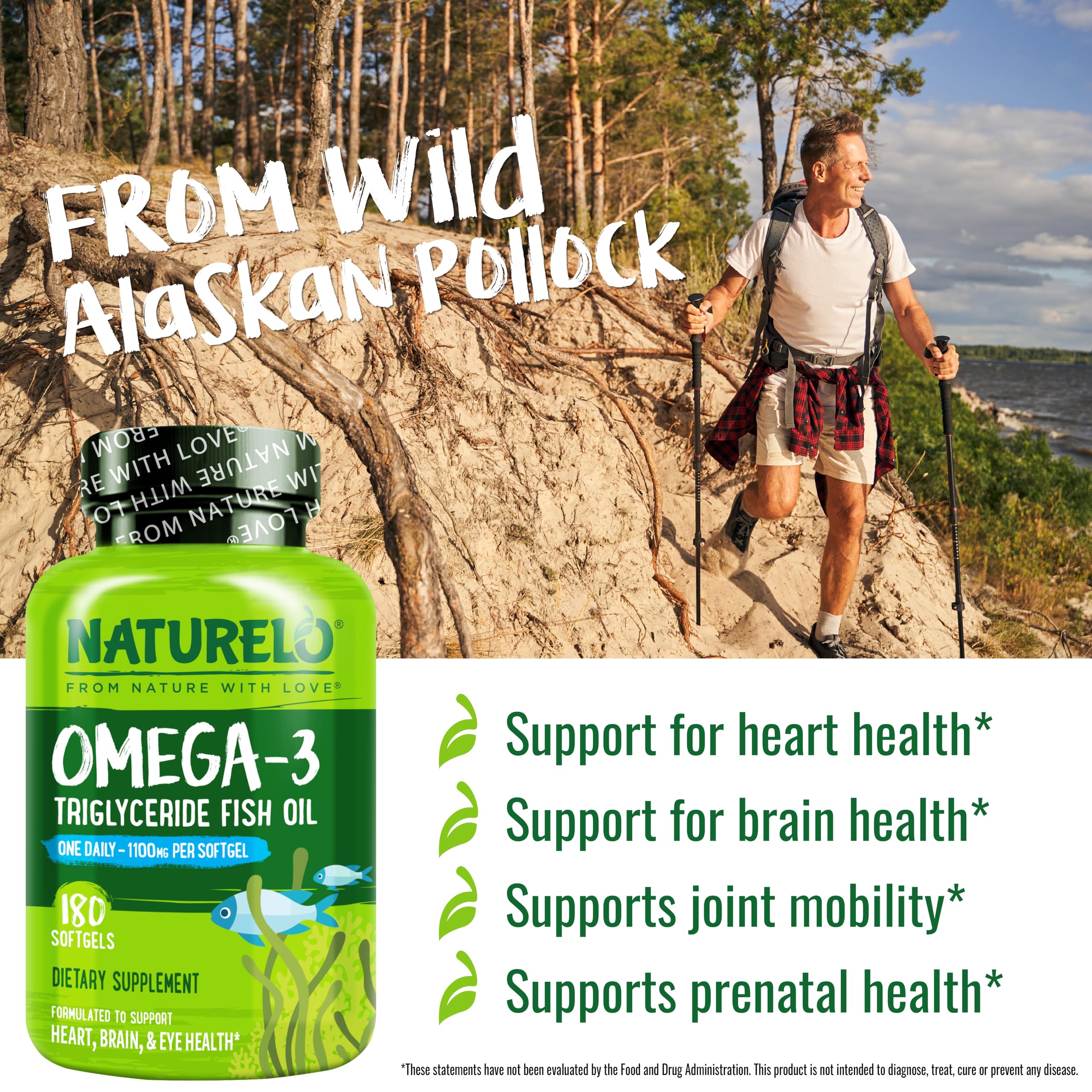 NATURELO Omega3 – capsules forme triglyceride favorisant une absorption potentielle.