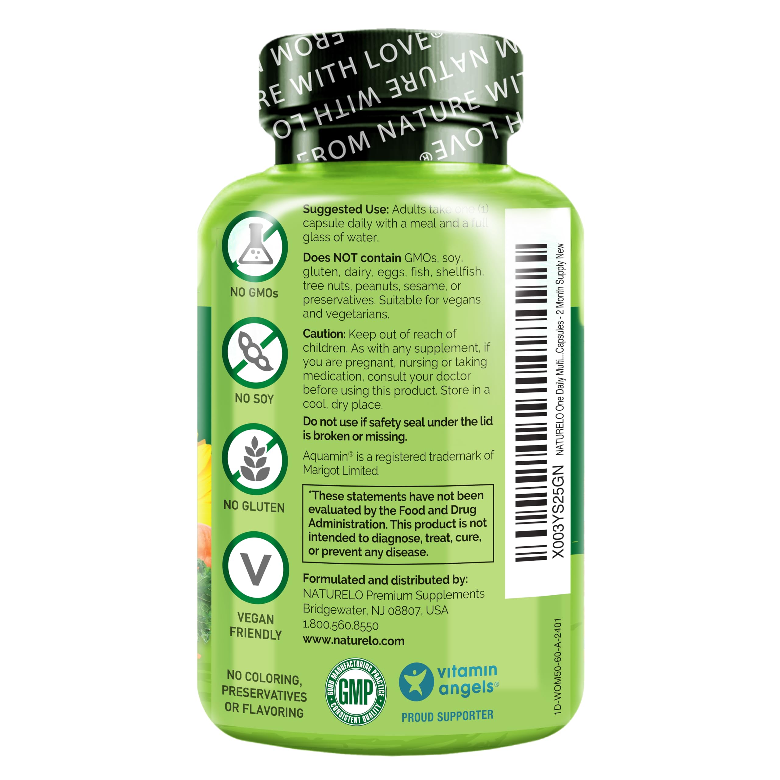 NATURELO One Daily – Vitamine K2 MK-7 et minéraux: meilleure biodisponibilité.