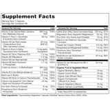 Naturelo One Daily Women Multivitamin – ingrédients en gros plan, nutriments essentiels