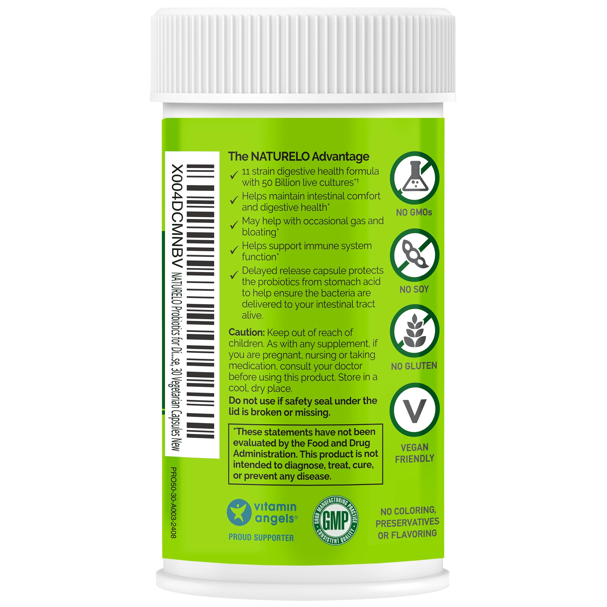 NATURELO Probiotiques—équilibre intestinal et confort après les repas.