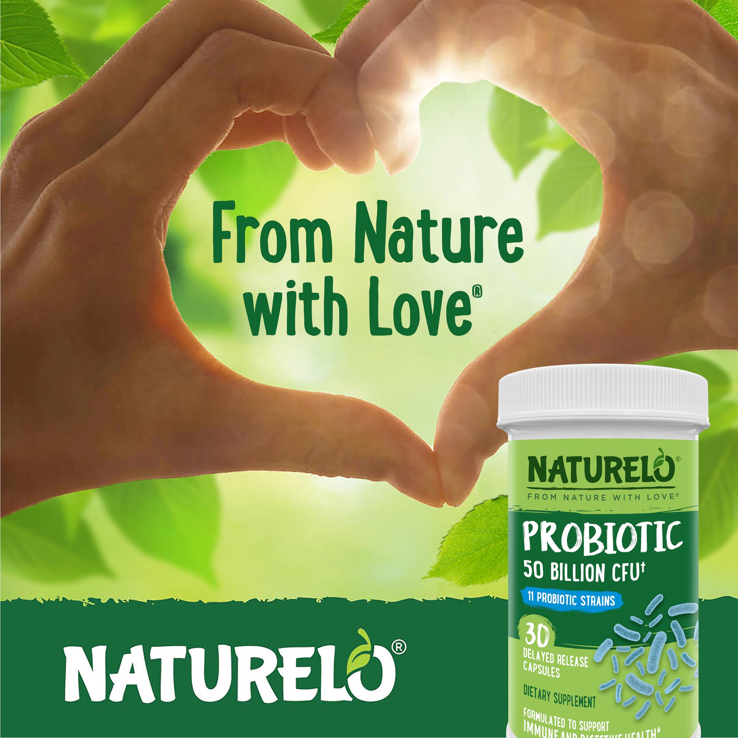 NATURELO Probiotiques—utilisation quotidienne en capsules végétales pratique.