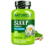 Naturelo Sommeil: bouteille et étiquette dévoilant le format végan