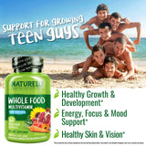 NATURELO Teen Multivitamin – minéraux chelatés et plantes pour une biodisponibilité accrue.