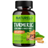 Naturelo Turmeric Curcumin avec BioPerine favorise l'absorption et la biodisponibilité.