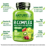 NATURELO Vitamin B Complexe — emballage éco-responsable, choix vegan.