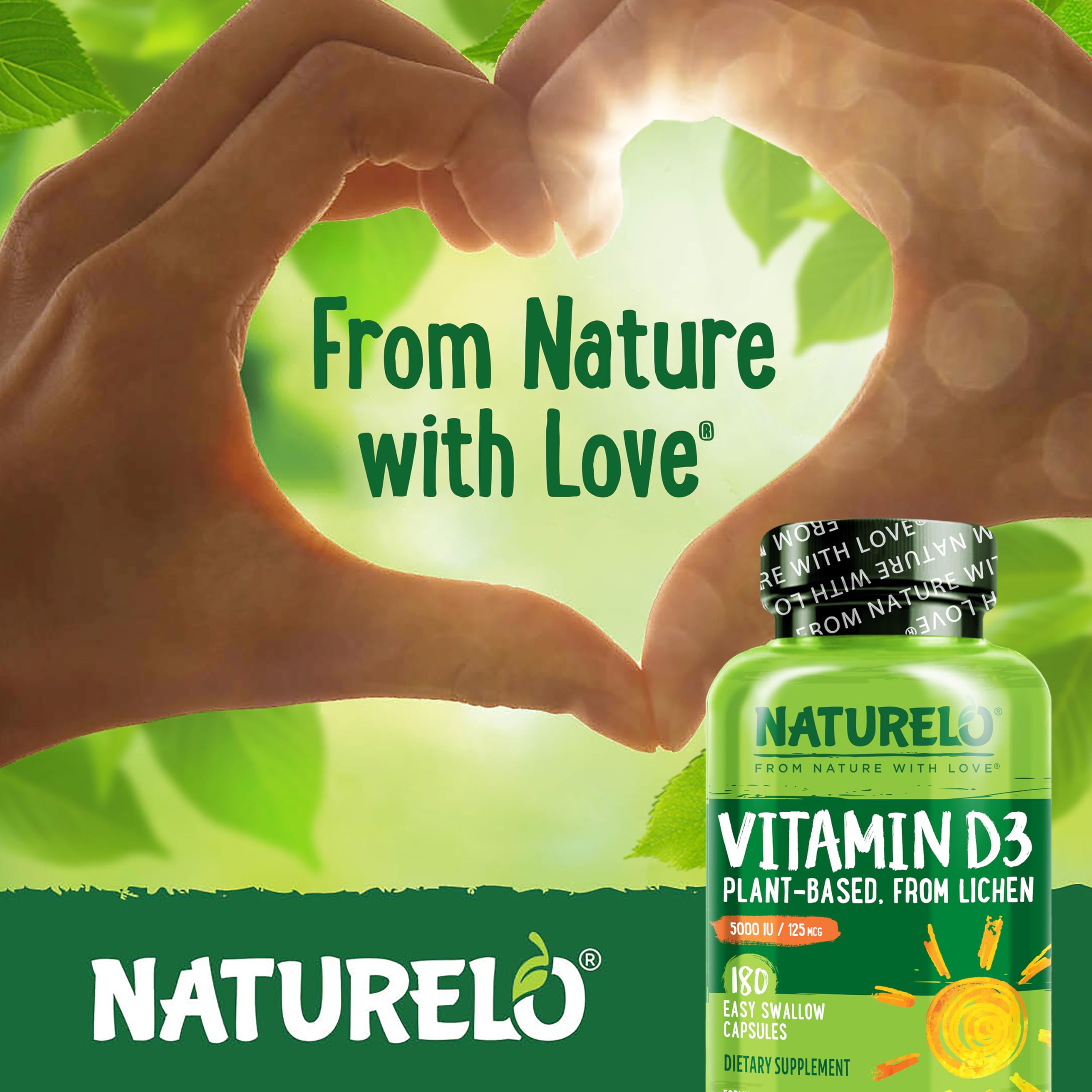 NATURELO Vitamine D3 5000 UI - Soutien immunitaire potentiel au quotidien.