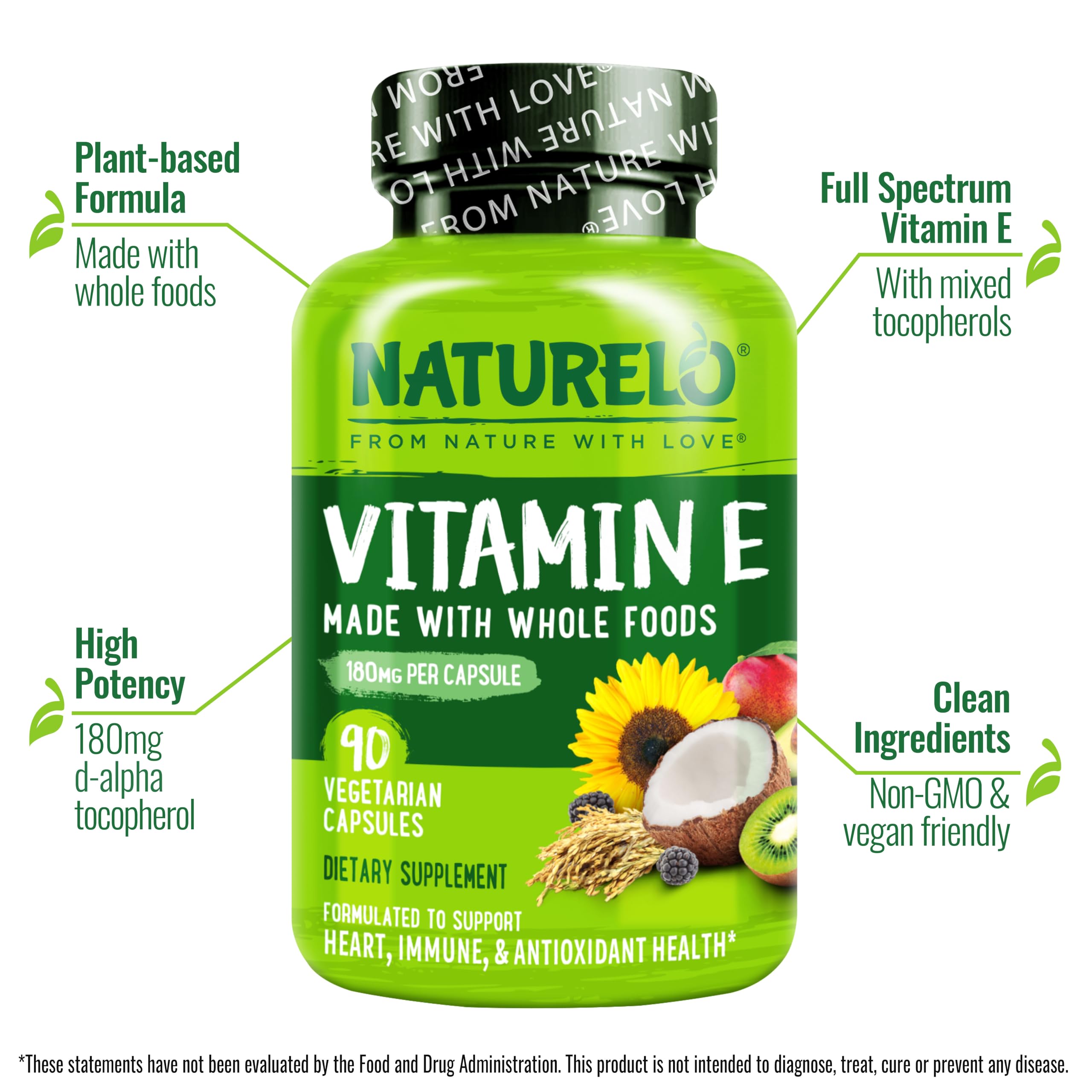 NATURELO Vitamine E – gros plan sur les capsules et absorption potentielle.