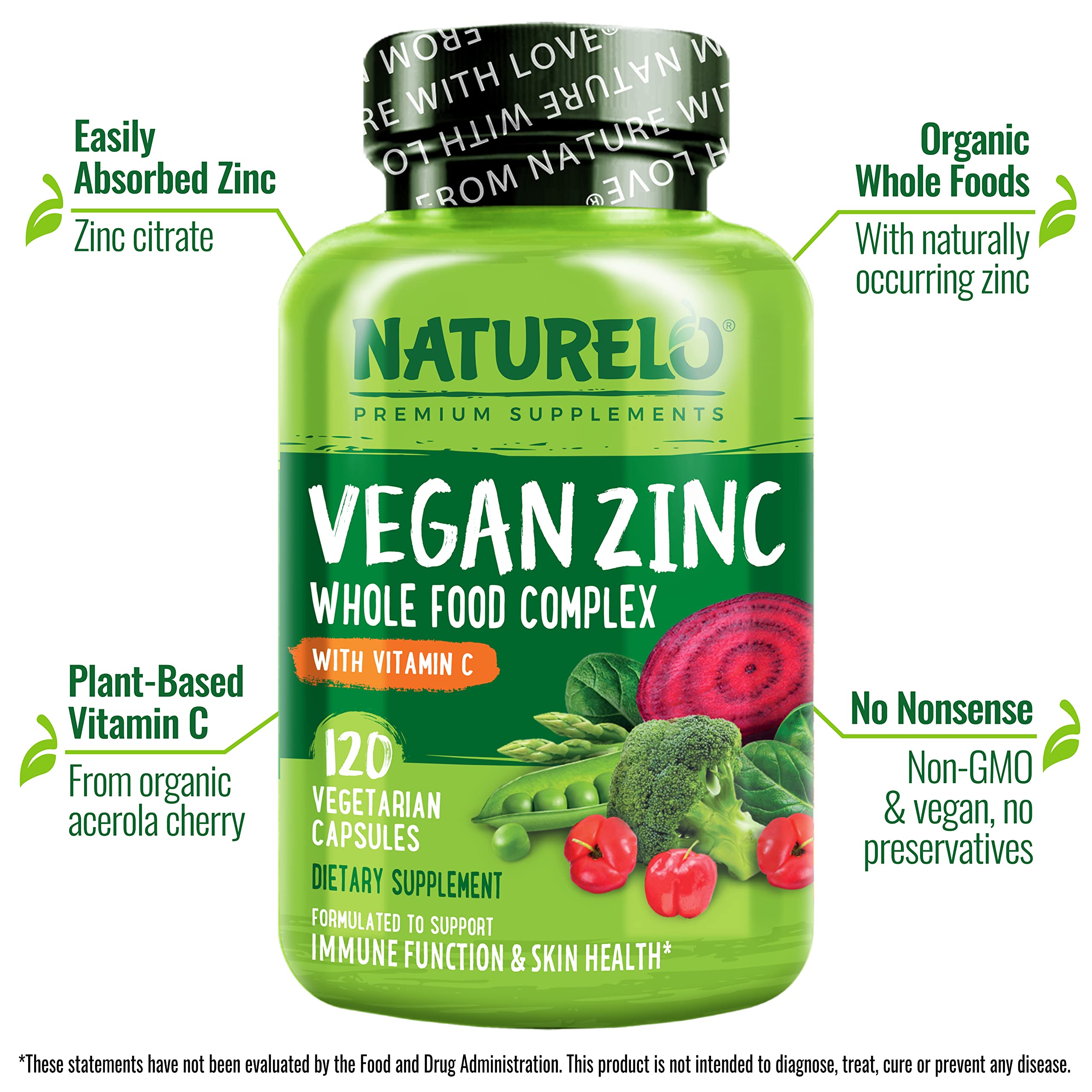 NATURELO zinc chelate riz brun: meilleure absorption grâce à la chélation.