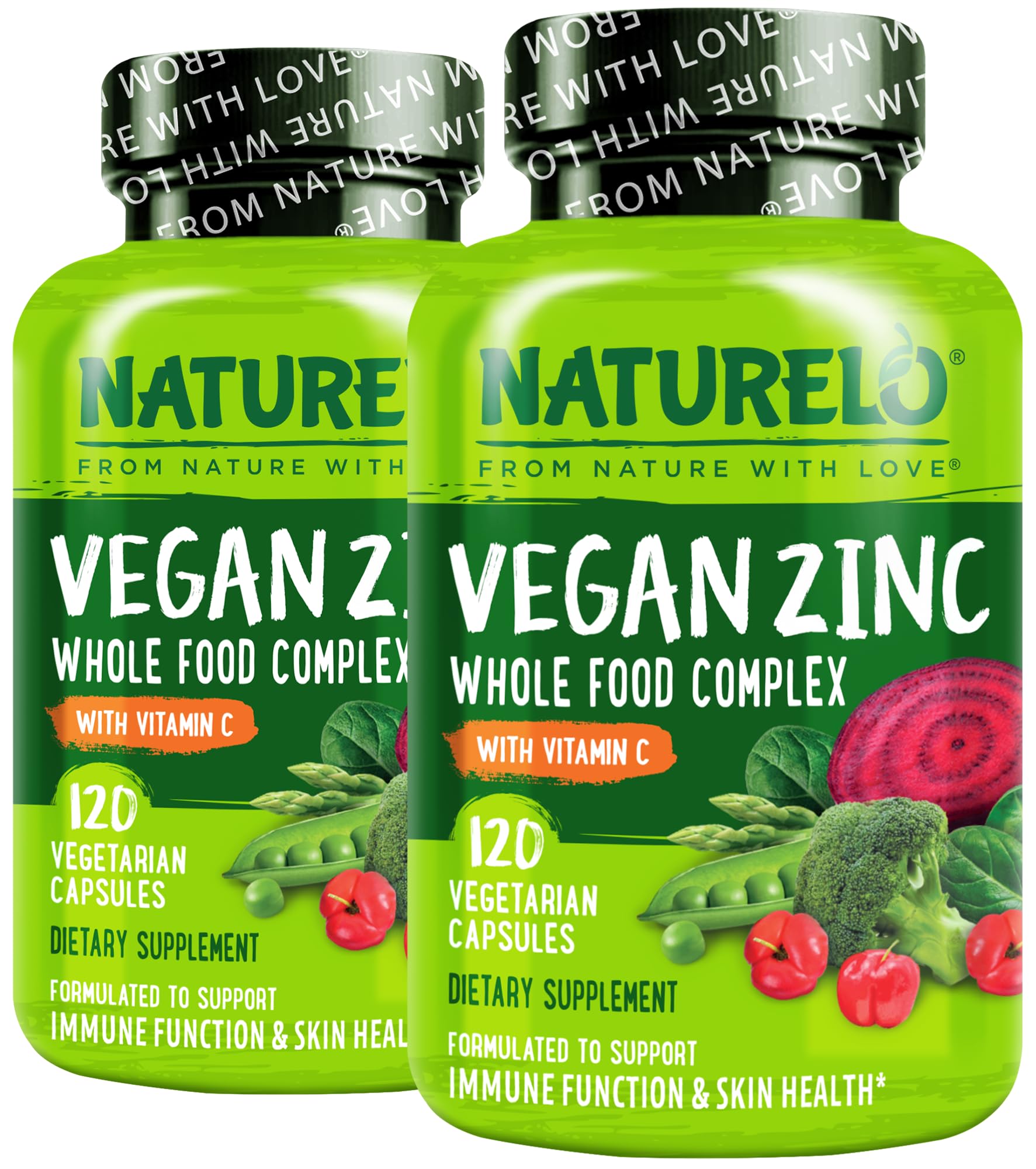 NATURELO zinc vegan capsules: capsules faciles à avaler pour soutien quotidien.