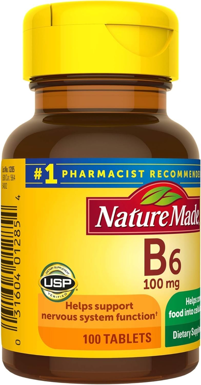 Nature Made Vitamine B-6 100 mg, énergie cellulaire potentielle