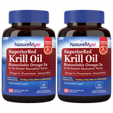 NatureMyst Krill 1000 mg, capsules molles riches en oméga-3 pour absorption améliorée.