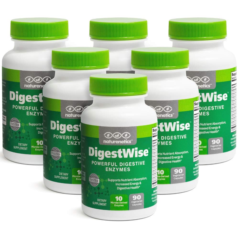 DigestWise par Naturenetics: gélules digestives faciles à avaler pour soutenir la digestion après repas.