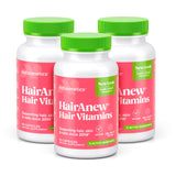 Naturenetics HairAnew versement facile de la bouteille pour démarrer la routine capillaire.