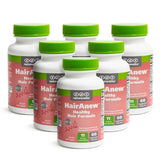 Naturenetics HairAnew : bouteille montrant le format et la pousse des cheveux.