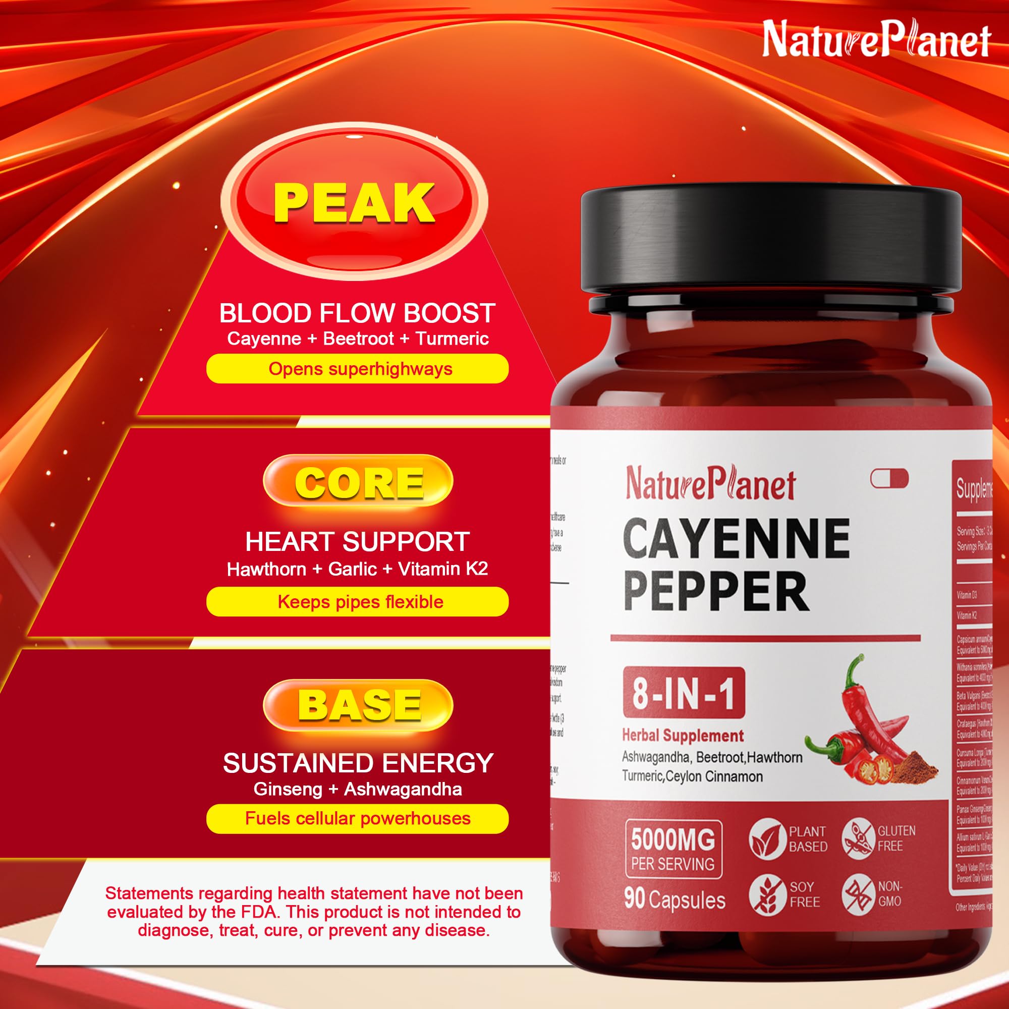Vascu Flow NaturePlanet: ashwagandha pour vitalité et équilibre