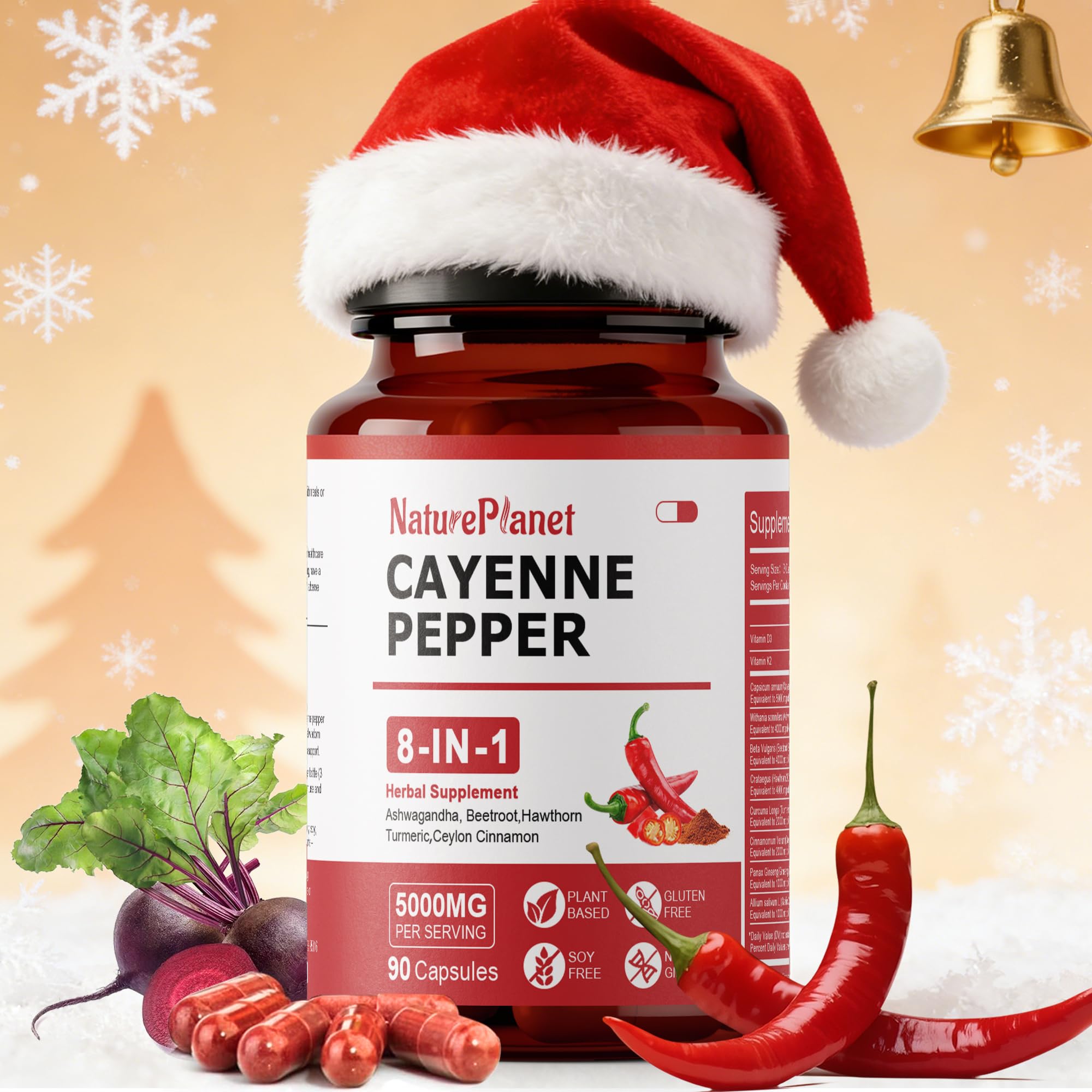 Vascu Flow NaturePlanet : capsules Cayenne pour soutenir le métabolisme et la circulation