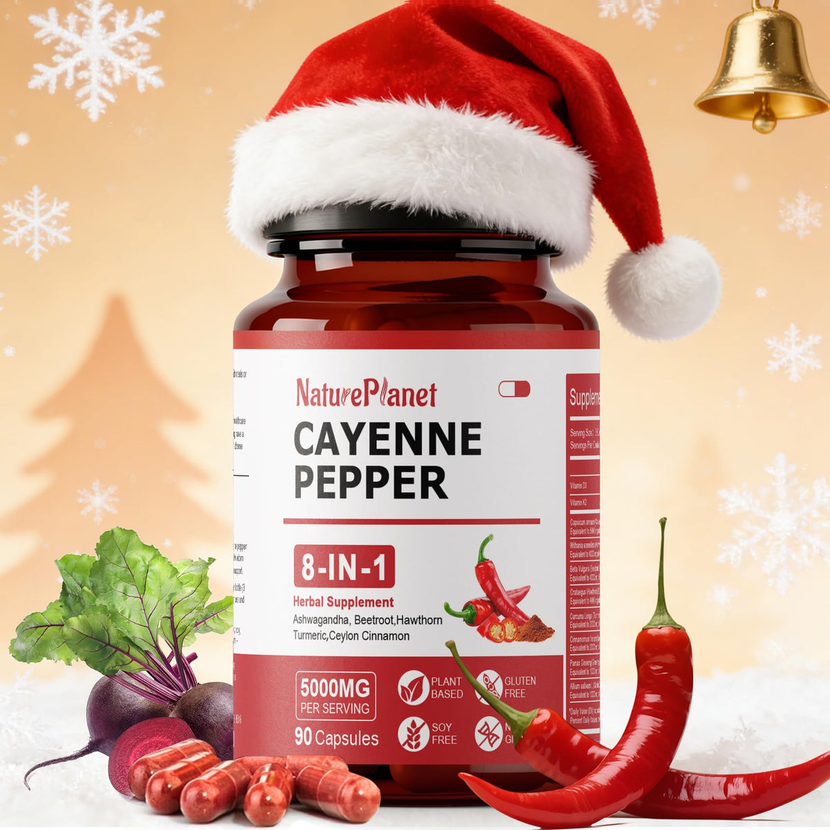 Vascu Flow NaturePlanet : capsules Cayenne pour soutenir le métabolisme et la circulation