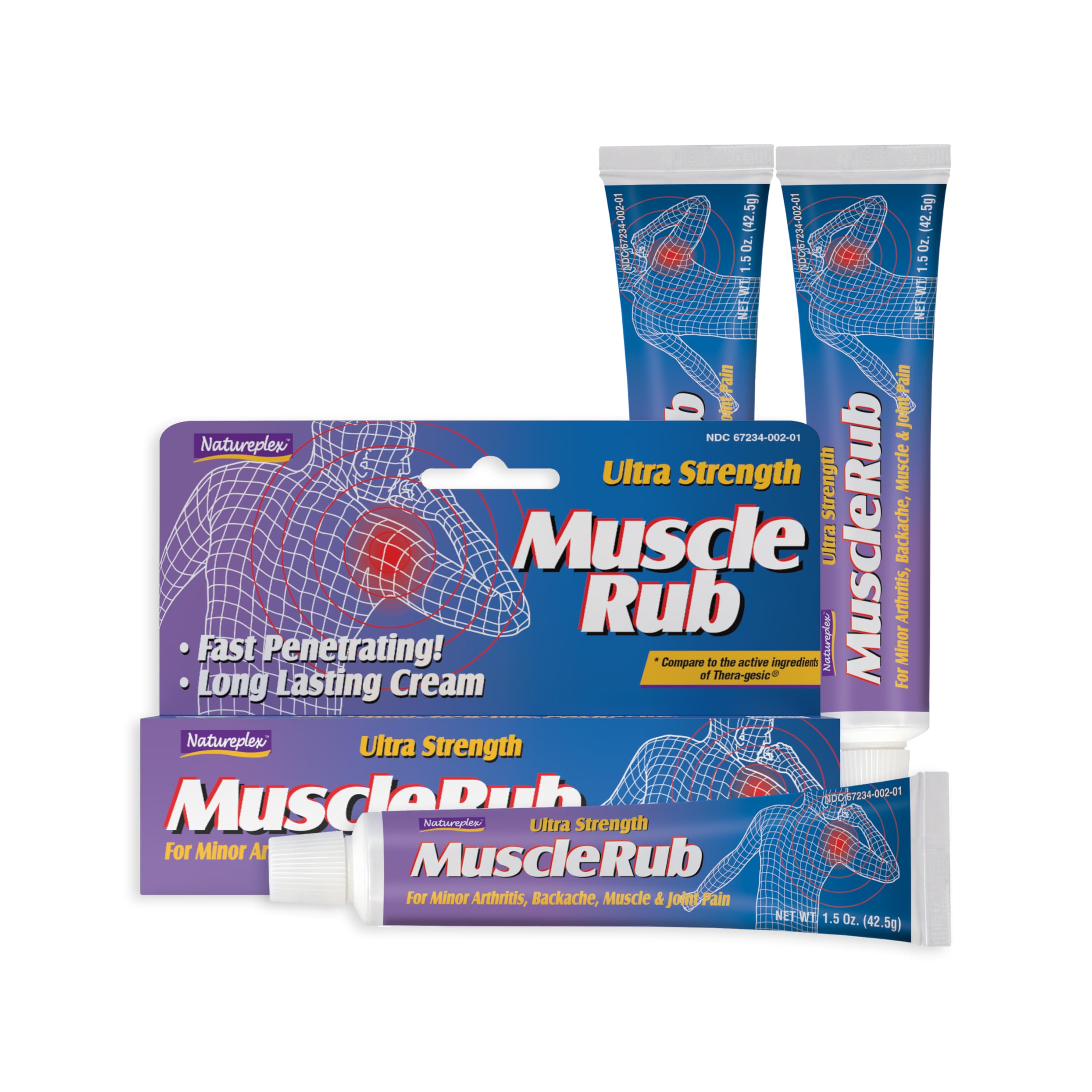 Natureplex absorption rapide crème muscle : pénètre rapidement pour le confort après l'entraînement