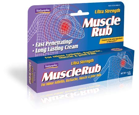 Natureplex Ultra Strength Muscle Rub – application sur une zone douloureuse des articulations.