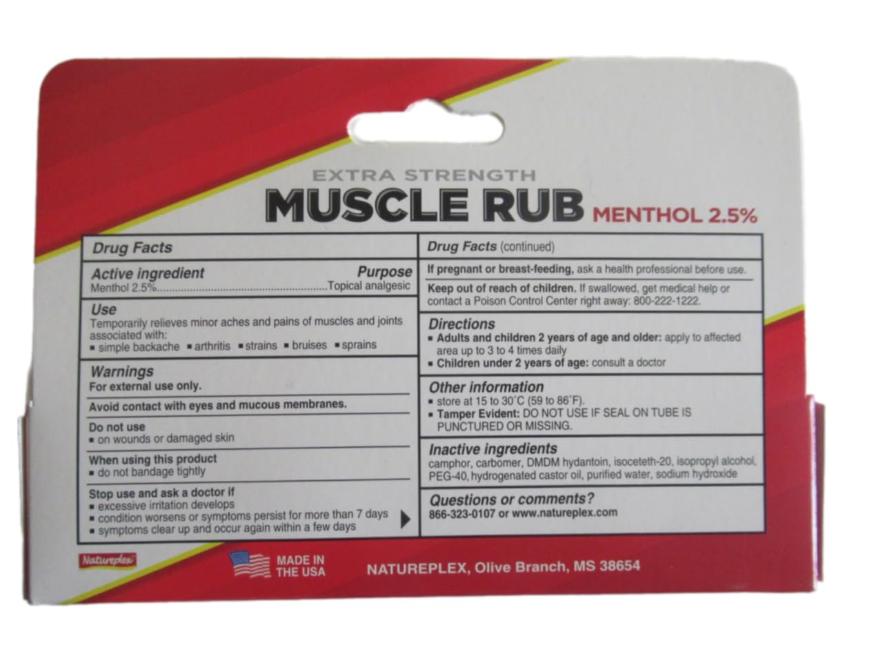Natureplex Gel musculaire Extra-Puissance emballage pratique pour usage rapide.