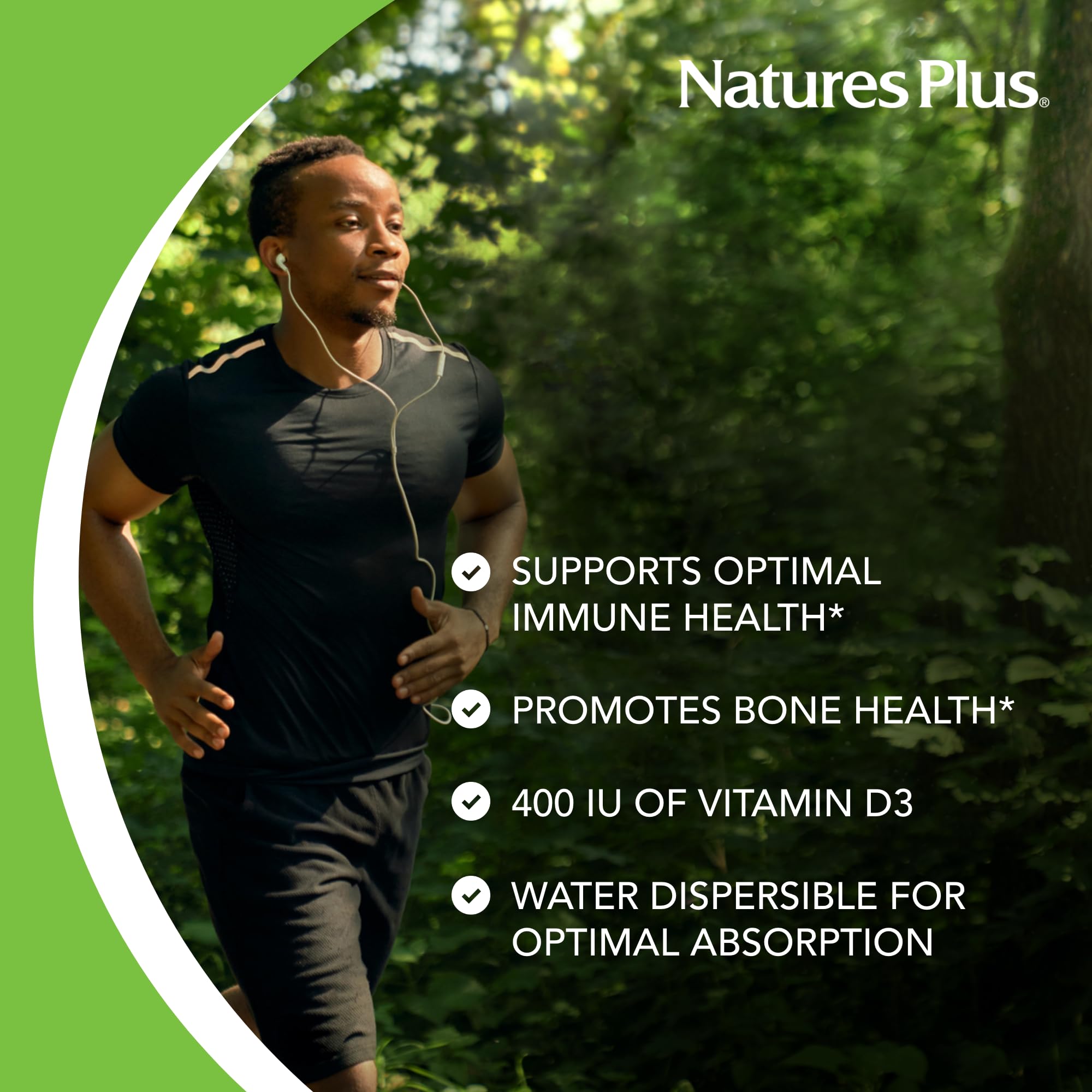 NaturePlus vitamine D3 400 UI avec absorption maximale et cholecalciferol.