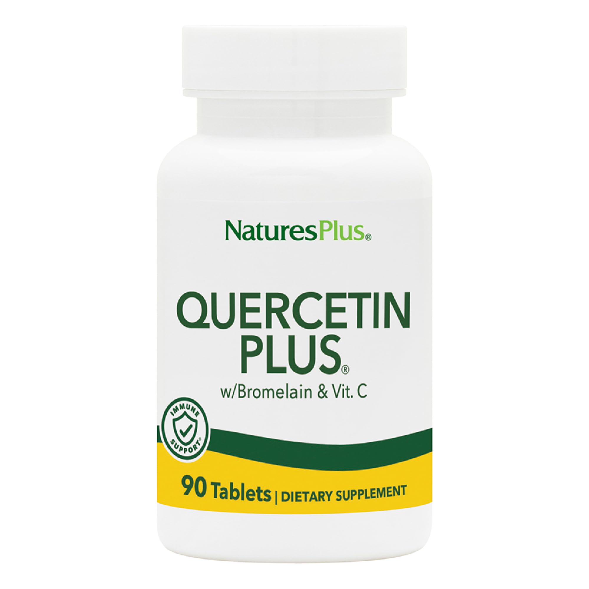 NaturesPlus Quercetine Plus — bouteille et capsules simples à intégrer au quotidien.