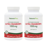 NaturesPlus Ultra Cranberry 1000 - bouteille de gélules à libération prolongée.