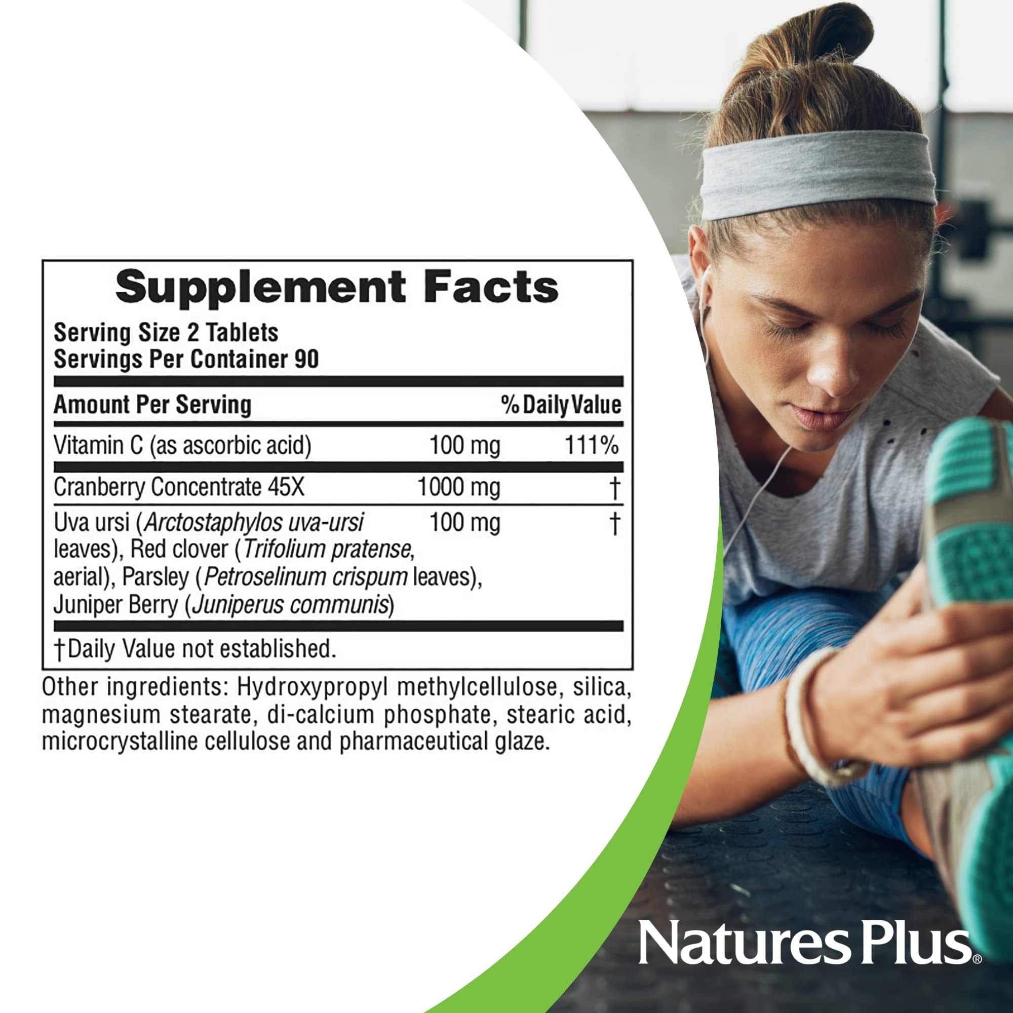 NaturesPlus Ultra Cranberry 1000 - flacon ouvert montrant les gélules faciles à prendre.
