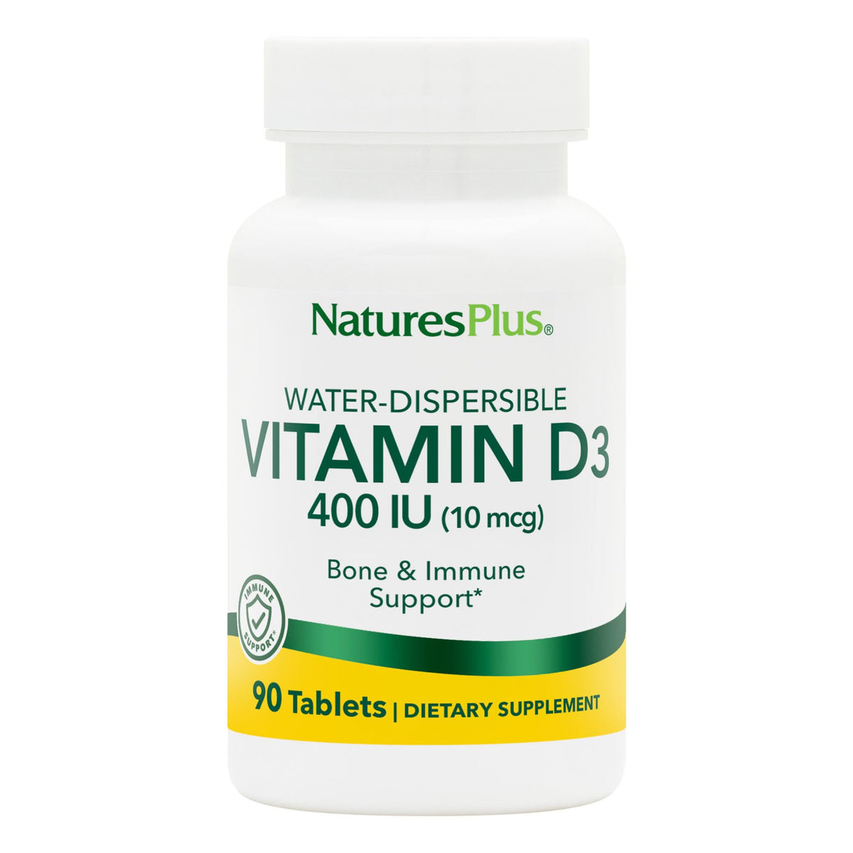 NaturePlus vitamine D3 400 UI, tablettes dispersibles dans l eau, soutien immunitaire potentiel.