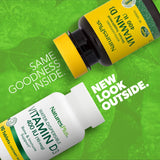 NaturePlus vitamine D3 400 UI, bouteille avec nouvel emballage et traçabilité.