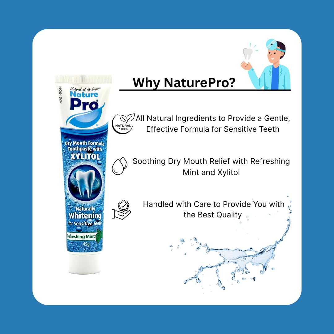 NaturePro Dentifrice Bouche Sèche, utilisation quotidienne facile et agréable